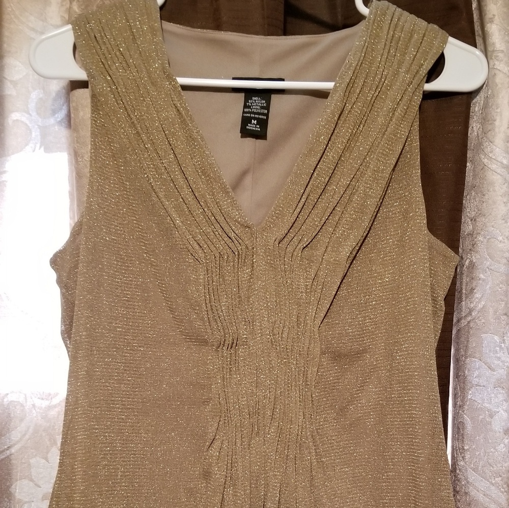 Gold Sleeveless Blouse